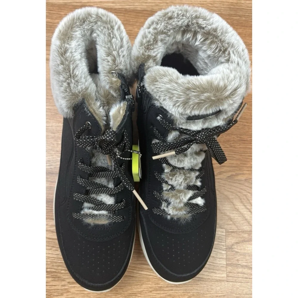 Skechers GoWalk Glacial Ultra Mountain Muse Black Ankle Boots Womens Size 10 NEW